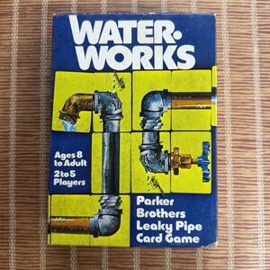 Water Works Game 1976 Parker Brothers Leaky Pipe Card Game Complete Vintage
